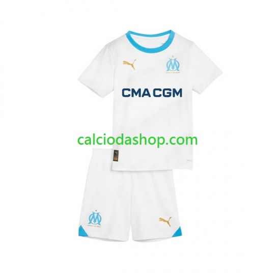 Maglia Olympique de Marseille Gara Home Completo Bambino 2-13 Anni 2023-2024 MC