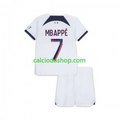 Maglia Paris Saint-Germain Mbappé Kylian 7 Gara Away Completo Bambino 2-13 Anni 2023-2024 MC