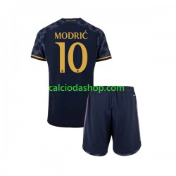 Maglia Real Madrid Modrić Luka 10 Gara Away Completo Bambino 2-13 Anni 2023-2024 MC