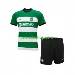 Maglia Sporting CP Gara Home Completo Bambino 2-13 Anni 2023-2024 MC