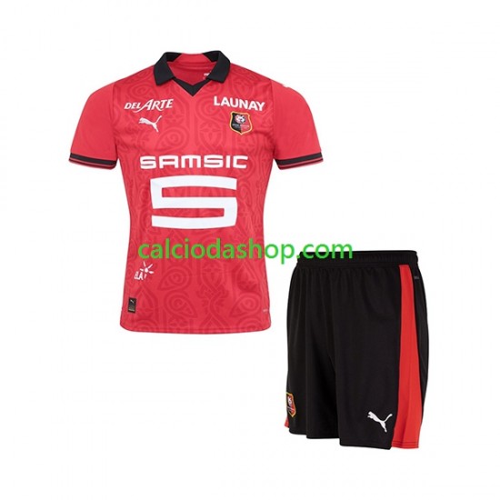 Maglia Stade Rennais Gara Home Completo Bambino 2-13 Anni 2023-2024 MC