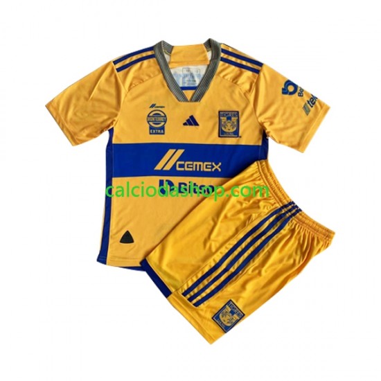 Maglia Tigres UANL Gara Home Completo Bambino 2-13 Anni 2023-2024 MC