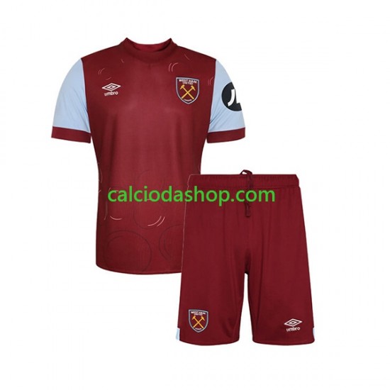 Maglia West Ham United Gara Home Completo Bambino 2-13 Anni 2023-2024 MC