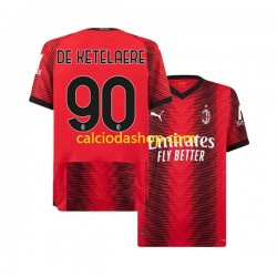 Maglia AC Milan Charles De Ketelaere 90 Gara Home Uomo 2023-2024 MC