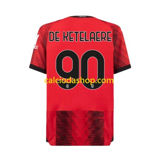 Maglia AC Milan Charles De Ketelaere 90 Gara Home Uomo 2023-2024 MC