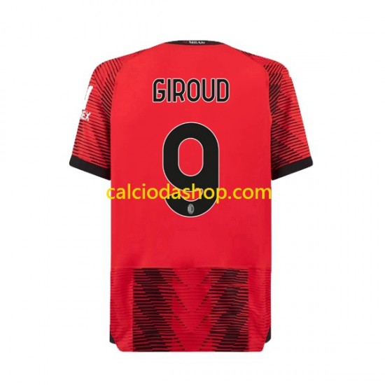 Maglia AC Milan Olivier Giroud 9 Gara Home Uomo 2023-2024 MC