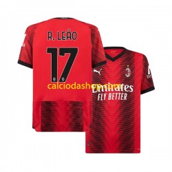 Maglia AC Milan Rafael Leao 17 Gara Home Uomo 2023-2024 MC