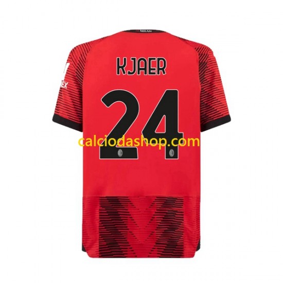 Maglia AC Milan Simon Kjaer 24 Gara Home Uomo 2023-2024 MC