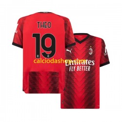 Maglia AC Milan Theo Hernandez 19 Gara Home Uomo 2023-2024 MC