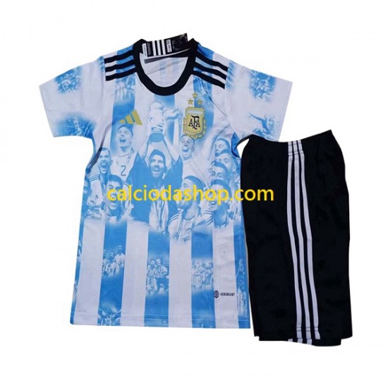 Maglia Argentina All Stars Gara Home Completo Bambino 2-13 Anni 2023 MC