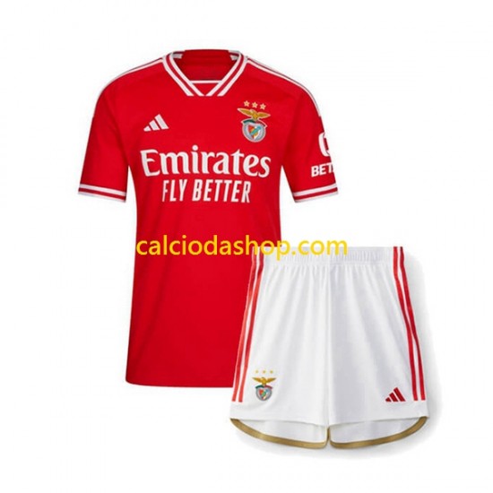 Maglia Benfica Gara Home Completo Bambino 2-13 Anni 2023-2024 MC