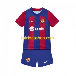 Maglia FC Barcelona Gara Home Completo Bambino 2-13 Anni 2023-2024 MC