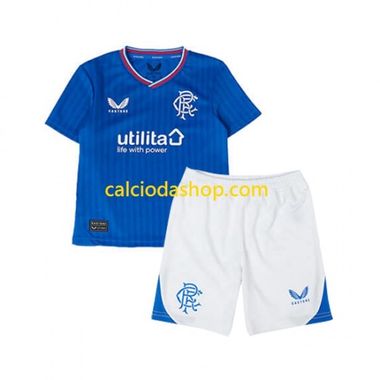 Maglia Rangers Gara Home Completo Bambino 2-13 Anni 2023-2024 MC