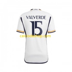 Maglia Real Madrid Federico Valverde 15 Gara Home Uomo 2023-2024 MC