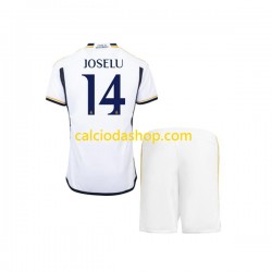 Maglia Real Madrid JOSELU 14 Gara Home Completo Bambino 2-13 Anni 2023-2024 MC