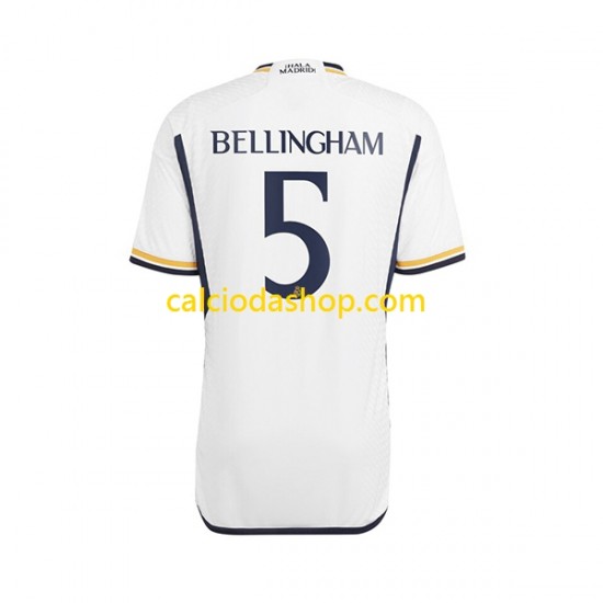 Maglia Real Madrid Jude Bellingham 5 Gara Home Uomo 2023-2024 MC