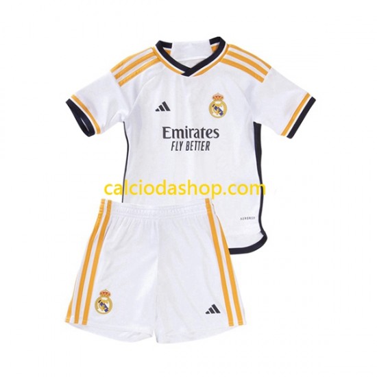 Maglia Real Madrid Gara Home Completo Bambino 2-13 Anni 2023-2024 MC