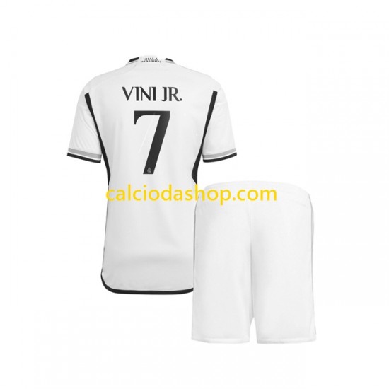 Maglia Real Madrid Vinicius Junior 7 Gara Home Completo Bambino 2-13 Anni 2023-2024 MC