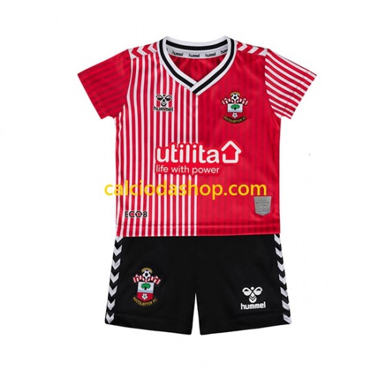 Maglia Southampton Gara Home Completo Bambino 2-13 Anni 2023-2024 MC