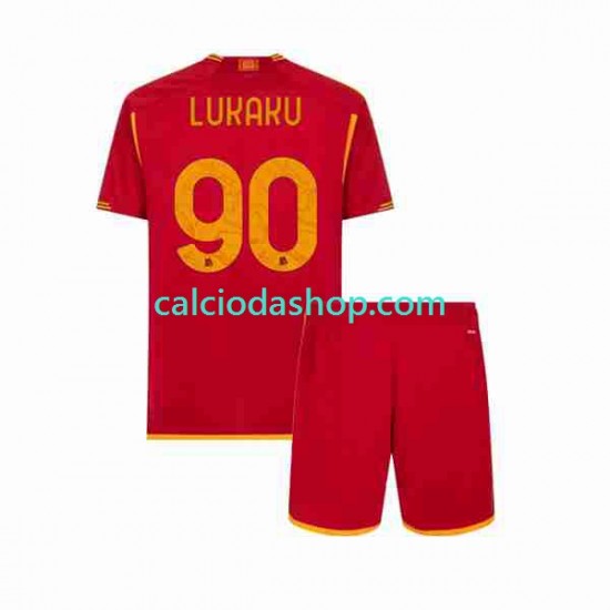 Maglia AS Roma Romelu Lukaku 90 Gara Home Completo Bambino 2-13 Anni 2023-2024 MC