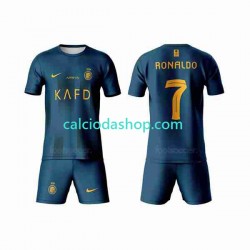 Maglia Al-Nassr Ronaldo 7 Gara Away Completo Bambino 2-13 Anni 2023-2024 MC