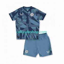 Maglia Aston Villa Gara Terza Completo Bambino 2-13 Anni 2023-2024 MC