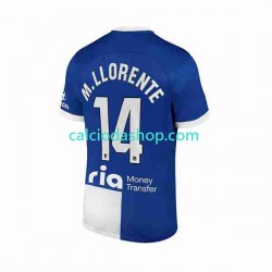 Maglia Atlético Madrid 2 Marcos Llorente 14 Gara Away Uomo 2023-2024 MC