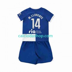 Maglia Atlético Madrid 2 Marcos Llorente 14 Gara Away Completo Bambino 2-13 Anni 2023-2024 MC