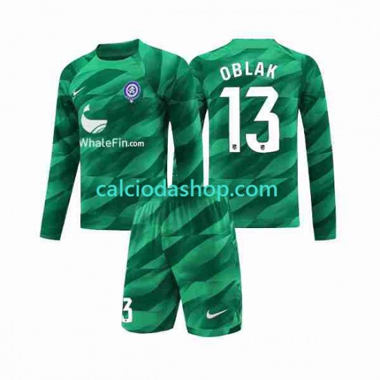 Maglia Portiere Atlético Madrid Jan Oblak 13 Gara Away Completo Bambino 2-13 Anni 2023-2024 ML