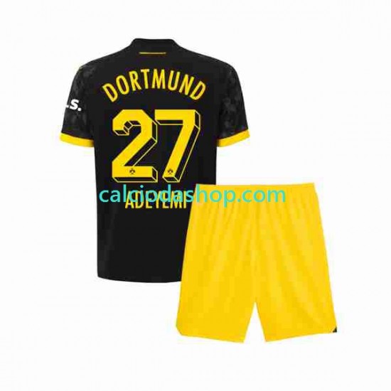 Maglia Borussia Dortmund Karim Adeyemi 27 Gara Away Completo Bambino 2-13 Anni 2023-2024 MC