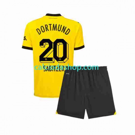 Maglia Borussia Dortmund Marcel Sabitzer 20 Gara Home Completo Bambino 2-13 Anni 2023-2024 MC