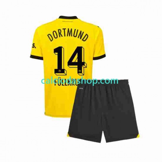 Maglia Borussia Dortmund Niclas Fullkrug 14 Gara Home Completo Bambino 2-13 Anni 2023-2024 MC