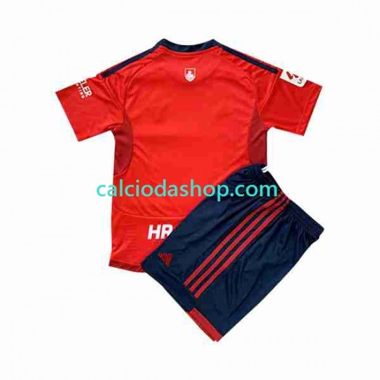 Maglia CA Osasuna Gara Home Completo Bambino 2-13 Anni 2023-2024 MC