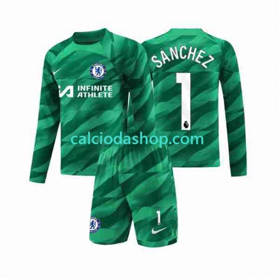 Maglia Portiere Chelsea Robert Sanchez 1 Gara Terza Completo Bambino 2-13 Anni 2023-2024 ML