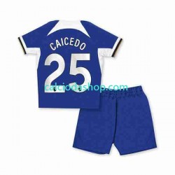 Maglia Chelsea Moises Caicedo 25 Gara Home Completo Bambino 2-13 Anni 2023-2024 MC