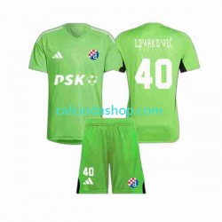 Maglia Portiere Dinamo Zagreb Livakovic 40 Gara Home Completo Bambino 2-13 Anni 2023-2024 MC