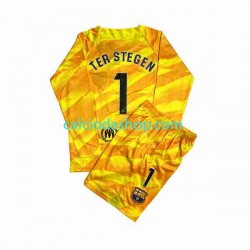 Maglia Portiere FC Barcelona Ter Stegen 1 Gara Quarto Completo Bambino 2-13 Anni 2023-2024 ML