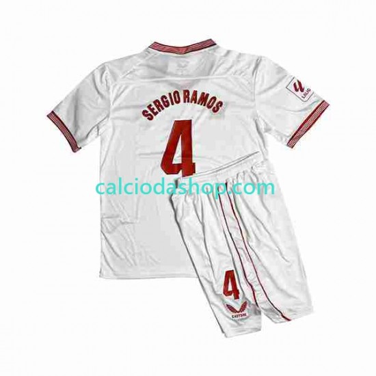 Maglia Sevilla FC Sergio Ramos 4 Gara Home Completo Bambino 2-13 Anni 2023-2024 MC