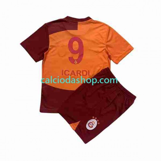 Maglia Galatasaray Icardi 9 Gara Home Completo Bambino 2-13 Anni 2023-2024 MC