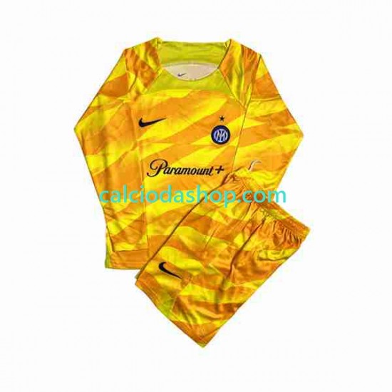 Maglia Portiere Inter Milan Gara Home Completo Bambino 2-13 Anni 2023-2024 ML