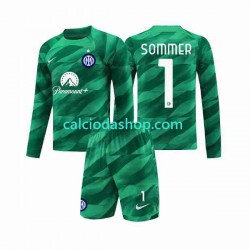 Maglia Portiere Inter Milan Sommer 1 Gara Away Completo Bambino 2-13 Anni 2023-2024 ML