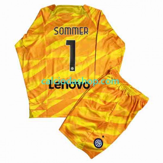 Maglia Portiere Inter Milan Sommer 1 Gara Home Completo Bambino 2-13 Anni 2023-2024 ML