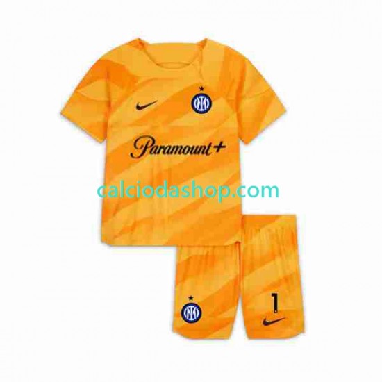 Maglia Portiere Inter Milan Sommer 1 Gara Home Completo Bambino 2-13 Anni 2023-2024 MC