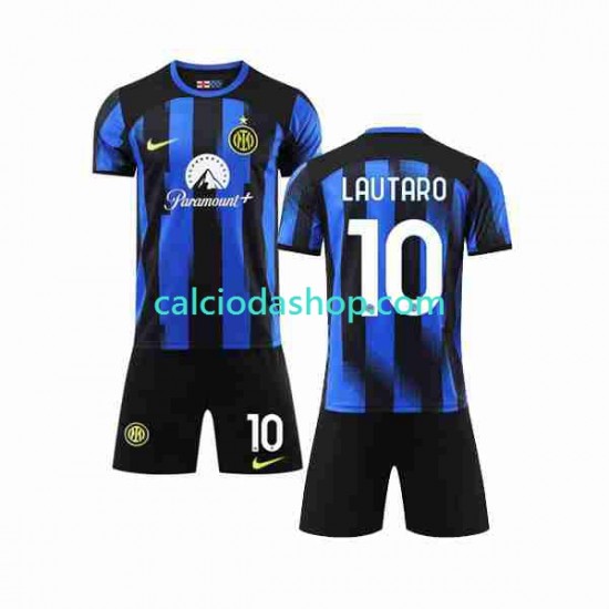 Maglia Inter Milan Lautaro Martinez 10 Gara Home Completo Bambino 2-13 Anni 2023-2024 MC