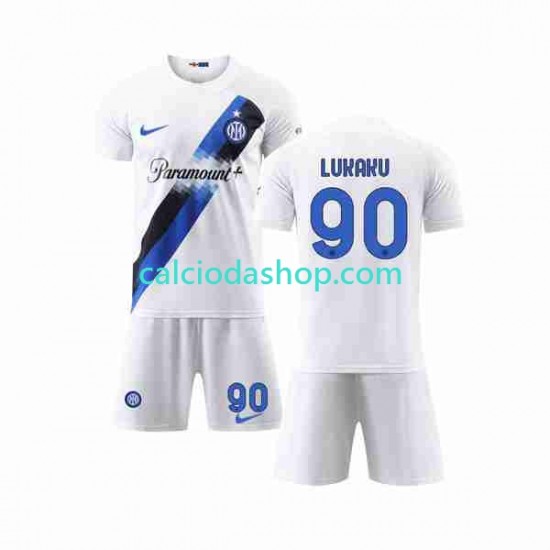 Maglia Inter Milan Lukaku 90 Gara Away Completo Bambino 2-13 Anni 2023-2024 MC