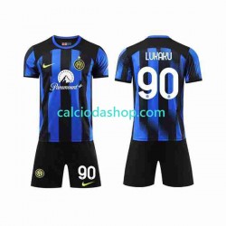 Maglia Inter Milan Lukaku 90 Gara Home Completo Bambino 2-13 Anni 2023-2024 MC