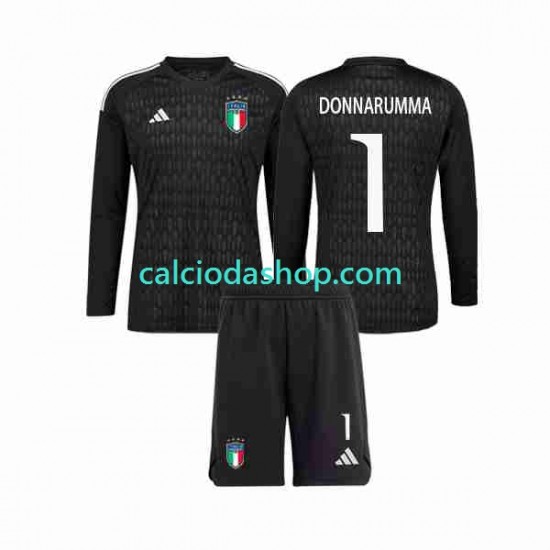 Maglia Portiere Italia Donnarumma 1 Gara Away Completo Bambino 2-13 Anni 2023 ML