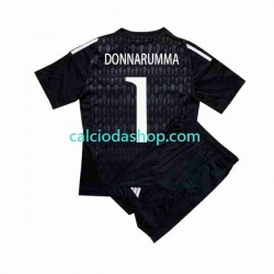 Maglia Portiere Italia Donnarumma 1 Gara Away Completo Bambino 2-13 Anni 2023 MC