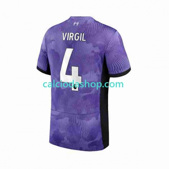 Maglia Liverpool Virgil van Dijk 4 Gara Terza Uomo 2023-2024 MC