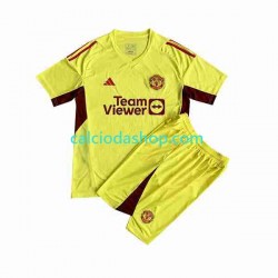 Maglia Portiere Manchester United Gara Away Completo Bambino 2-13 Anni 2023-2024 MC